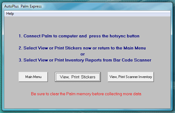 AutoPlus Palm Express Screen